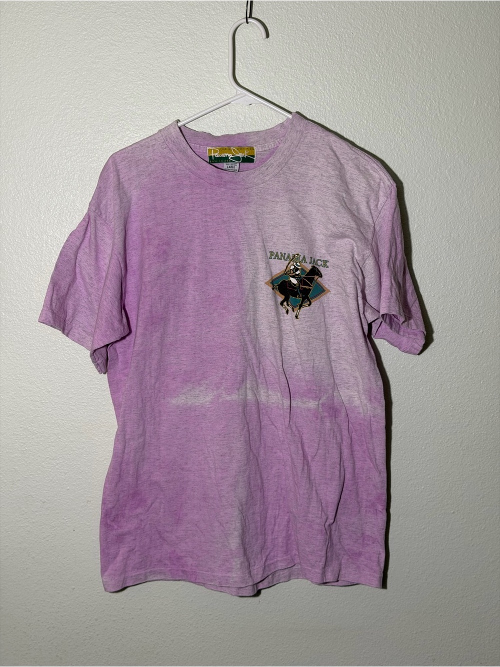 VTG 1993 Panama Jack Purple Tie-Dye Single Stitch Graphic T Shirt Extra Large